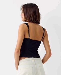 Chic Black Corset Top with Bow Detail