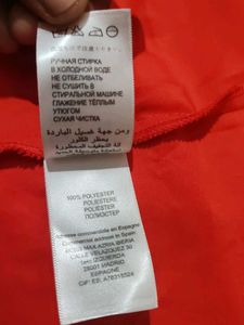French Designer Orange Polka Dot Dress