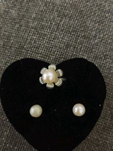 Pearl Stud Earring Set