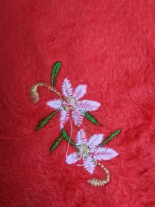 Embroidered Red super Soft microfiber handkerchief
