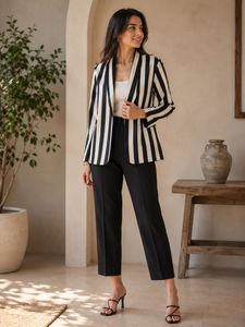 Chic Striped Blazer