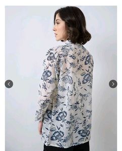 Floral Print Chiffon Kimono Shrug