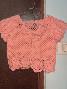 Charming Crochet Crop sweater