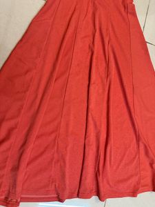 Stylish Coral A-Line Dress