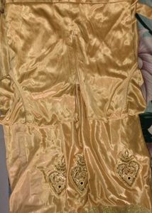 Golden Embellished Kurta Set