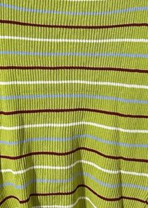 Lime Striped Off-Shoulder Crop Top