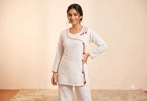 Elegant White Chikankari Kurta