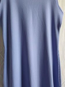 Sleek lavender Ribbed Sleeveless Dress