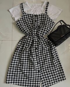 Chic Gingham Dress Set of 2