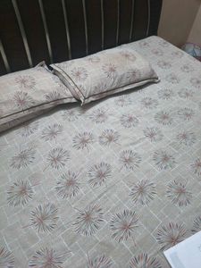 Cotton Printed Double bedsheet with pillow covers