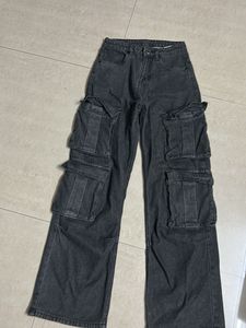 Stylish Grey Cargo Jeans
