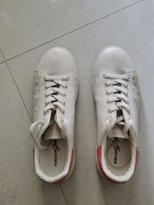White Doodled Sneakers