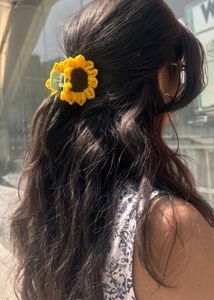 Handmade Crochet Flower Hair Clip