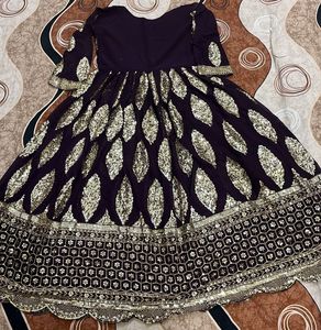Elegant Purple Embroidered Kurta Set