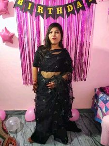 Black Embroidered Saree
