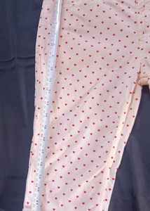 Heart Print Capri Pants