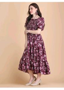 Chic Floral Print Midi Dress