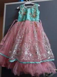 Beautiful Pink & Teal frock