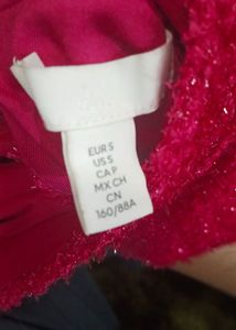 H&amp;M Sparkly Pink Knit top XL