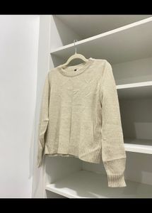 H&amp;M Beige Knitted Pullover