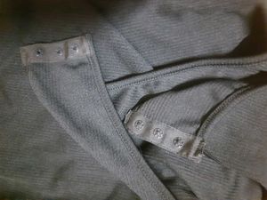 Chic Black Button Detail Bodysuit