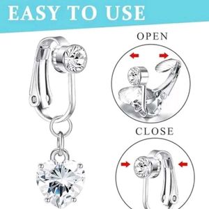 Heart Crystal Clip-On belly piercing