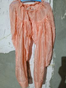 Elegant Peach Kurta Set with Dupatta
