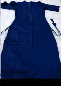 Navy Blue Embroidered Kurta Set