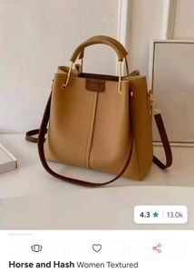 Stylish Women's Tan Textured Handbag