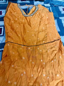 Orange Anarkali Dress