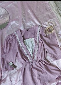 Korean Lavender Cute Top 💞