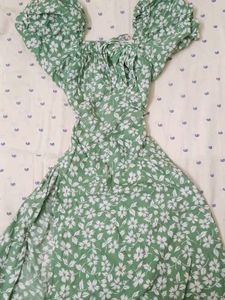 sundress with a corsetish top and slit