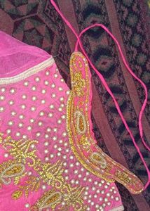 Stunning Pink Embellished Ethnic Gown