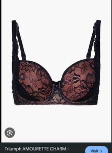 Lace Trimmed Balconette Bra with brief 👍