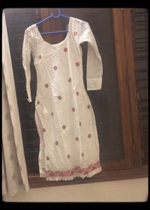 White Embroidered Kurta