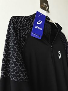 Asics Black Long Sleeve Half Zip Top