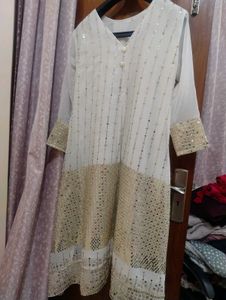 Elegant White Kurta Set with Dupatta