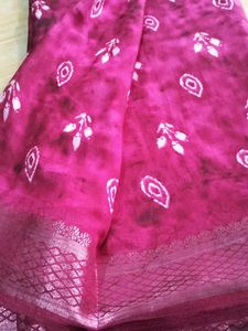 Pink Joint Saree with blouse material