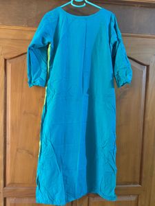 Blue &amp; Green Elephant Print Kurta