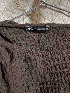 ZARA Chic Textured Midi Dress