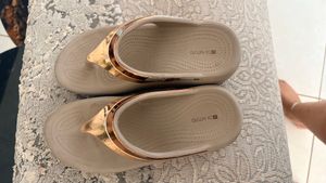 Stylish Flip-Flops with Metallic Accent