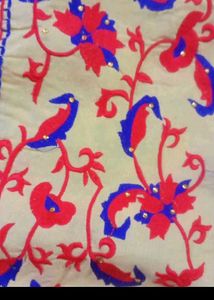 Embroidered suit with Floral Motifs