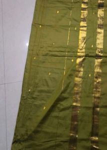 Elegant Green Saree with Gold Border