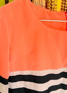 Color Block Striped Blouse