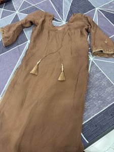 Mouse colour kurta with dupatta 🤎