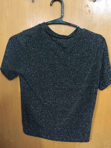 Sparkly Twist Front Top
