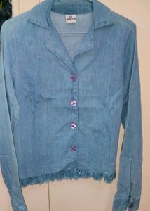 Embroidered Denim Shirt