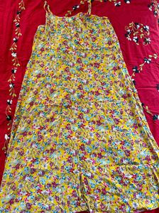 Yellow Floral Maxi Dress