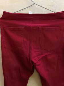 FOREVER 21 Women's Red Pant