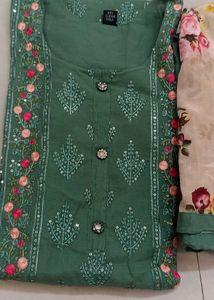 Embroidered Kurta Set with Dupatta